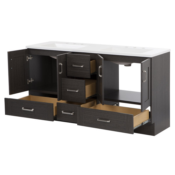 Sand & Stable Edmunds 60.25'' Freestanding Double Bathroom Vanity with